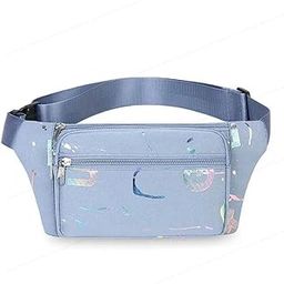 Waist Fanny Pack, Waterproof Travel Belt Bag, Adjustable Crossbody Shoulder Bag (Gray)-image-99