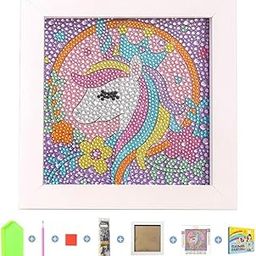 Yindella Owl DIY 5D 18x18 CM Diamond Painting with Wooden Photo Frame by Number Kits Full Drill Rhinestone Embroidery Cross Stitch Pictures Arts Craft for Home Wall Decor (Rainbow)-image-16