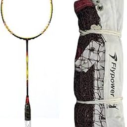 FLYPOWER BADMINTON RACKET THUNDER BOLT WITH NET 650 MAHROON-picture-12