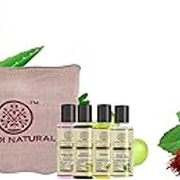 Khadi Natural Travel KitSkincare essentials Saffron, Tulsi & Reetha Hair Shampoo Herbal Hair Cleanser for Thick Hair Anti-Dandruff Shampoo 210ml-image-35