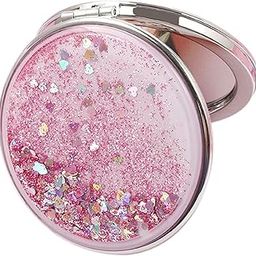 Meadawgs®Girls Handheld Compact Makeup Mirrors Magnifying Folding Vanity Round Mirror|Health & Beauty | Makeup | Makeup Tools & Accessories |1 Piece Travel Folding Mirror-image-44