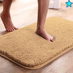 HOWNICE Door Mat for Bedroom,Bathroom,Living Room,Home,Entrance,Room Mats,Foot Mats,Floor mat,Main Door,Rug,Non Slip Mats,Door Mate,Floor Mat,Soft,Fluffy,Door Matt (Bedroom Mat Gold Mat, Medium)-image-60