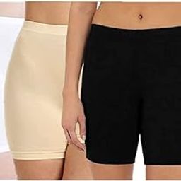 Regalia Procot Cotton Slip Shorts Underskirt Safety Shorts Under Dresses for Women Seamless Briefs Anti Chafing Underwear Panties Mid Thigh Boyshorts Cycling Shorts Regular and Plus Sizes Combo Pack-image-98