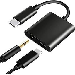 Type-C to 3.5 mm Aux Audio & USB Charging Splitter for Xiaomi Mi A2 Original Audio Jack 2 in1 Adapter Music Headphone Splitter & Type C USB Charging Cable Converter Earphone Headphone Hands-Free Type-C to 3.5 mm Head Aux Audio USB Cable and Headphone (Straight JACK1 - GM4, Multi)-7