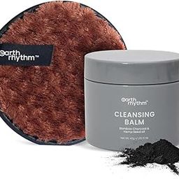 Earth Rhythm Charcoal Cleansing Balm and Reusable Cleansing Pad Combo, Easily Removes Stubborn Face & Eye Makeup - 50 gm-20