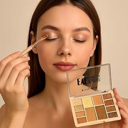 Magic Blossom 15-Color Eye Highlighter Shadow Palette – Shimmer & Glow Nude Tones-picture-12