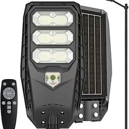 hardoll Solar Street Light Outdoor LED Waterproof Lamp with Motion Sensor – Solar Street Light Outdoor Waterproof for Home & Garden, ABS 300W(Pack of 1)-13