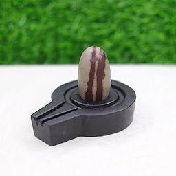 Original Narmadeshwar Shivling with Jaladhari, Lingam, Yoni Base, Lingam Holder, Shiva Linga, Shivling Stand, Banalingam for Home Decor (1.5 Inch Shivling & 3 Inch Jaladhari)-25