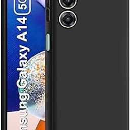 CEDO Samsung Galaxy A14 (5G) Back Cover | Camera Bump Protection & Inner Velvet Fabric Lining | Ultra Slim Matte Soft Rubberised Case Cover (Black)-image-60