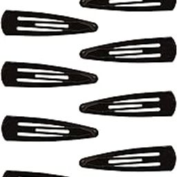 ACCESSHER Premium Black Tic Tac Hair Clips for Women & Girls | Strong Grip Snap Hair Pins | Stylish & Lightweight Hair Accessories for Daily, Party & Casual Styling-18