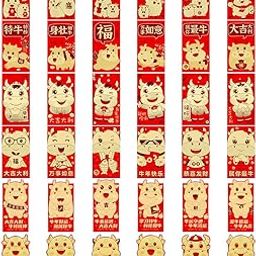 Dorakitten 36PCS 2021 Ox Year Hong Bao Creative Red Envelope Lucky Money Envelope Lucky Money Packet Chinese Ox Year Envelopes Lucky Money Packet-image-26