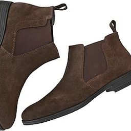 Men's Boots Italian Leather/Round Toe High Top Chelsea Boot TPR Sole/Suede Leather Casual and Semi Formal Wear/Stylish & Trending with Cushioned Footbed-picture-15