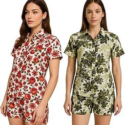Women’s Printed Co-Ord Set Combo | Pack of Two-Piece Set - (Multicolour)-picture-13