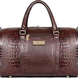 Crocodila 27 LTR Travel Duffel Bag Luggage Cabin Luggage Weekender Bag (Dark Brown)-image-8