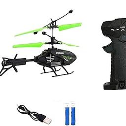 Little finds Exceed RC Helicopter 2-Channel Remote Control Hand Sensor Flying Toy with USB Charging Green-image-3