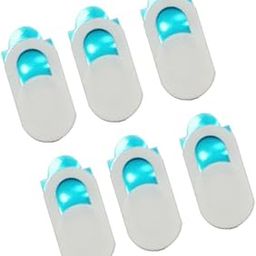 HOMSFOU 6pcs Webcam Cover Slider Oval Shaped Privacy for Laptops Tablets Phones - Shield for Web Security White Camera Protector-image-2