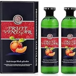 FRUIT VINEGAR Ammonia Free 10 Minutes Hair Color Colour Gel 800 ML Black/Natural Black-image-53