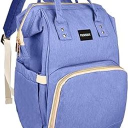 PACKNBUY Diaper Bag for Mothers Mom Stylish Travel Baby Bags Sky (Blue)-image-86