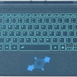 TECPHILE Bluetooth Micro Soft Keyboard for Surface Pro 7 Plus (2021) /Pro 7 (2019) /Pro 6 /Pro 5 /Pro 4 /Pro 3, 7-Colors Backlit, Smart Large Touchpad, Magnetic Attachment, Long Battery Life-image-31