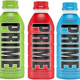 Prime Energy Drink, Variety Pack, Lemon Lime, Tropical Punch, Blue Raspberry, 500 ml Each, Pack of 3-image-54