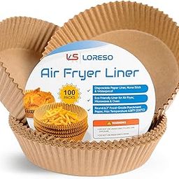 Air Fryer Liners Disposable Parchment Paper, 100 Count - Round 6-7 Inch, Non- Stick Parchment Paper Sheets Liners For Air Fryers 2-5 Quart - 6.3" Round - 100CT-image-11