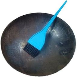 AQUANERO+ Iron Bowl for Henna Mixing,Mehendi makeing Bowl for Long and Shiny Hairs -with Brush-image-72