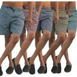 | Men’s Regular Fit 100% Cotton Casual Lounge Shorts | Dual Pocket Sleep Shorts Pack of 5 (Multicolour)-picture-9