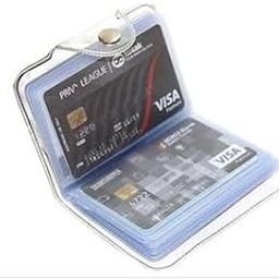 Transparent ATM Visiting Business Credit Card Holder Wallet for Men and Womens with 12 Clear PVC Plastic Pockets Slots Holds Upto 24 Cards-image-21