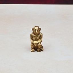 DOKCHAN Brass Animal Monkey Statue Handcrafted Decorative Showpiece Idol for Home, Office Dcor (Size : 5cm Height | Weight : 119gm Approxe)-image-15