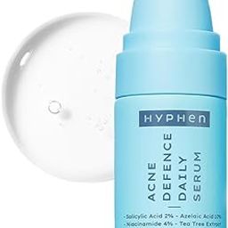 Hyphen Anti Acne 10% Azelaic Acid 2% Salicylic Acid Face Serum | 4% Niacinamide -Reduce Acne Marks, Fight Pimples | Tea Tree Extract -Soothes | Daily Serum for Women, Men | Oily, Acne Prone Skin -30ml-0