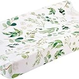 Stretchy Changing Pad Cover ââ‚¬â€œ Ultra Soft Diaper Changing Pad Table Sheets for Girls Boys Pure Cotton Safe and Snug Cradle Sheets Machine Washable Fit 32"/34' x 16"Pad-picture-6