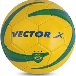 Vector X 32 Panels Country Colour Brazil PVC Machine Stitched Indoor/Outdoor Football with Latex Bladder, Yellow-Green, Size 3, Suitable for Match and Training for Kids 6-10 Years-image-38
