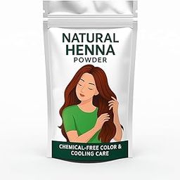 (300 GRAM) Natural Henna Powder for Grey Hair | Herbal Hair Dye | Mehendi for Hair Coloring | Ammonia-Free-80