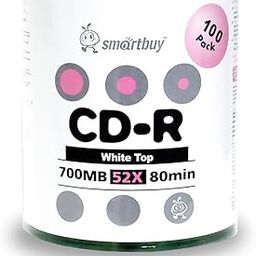 Smartbuy 200-disc 700mb 80min 52x CD-R White Top Blank Media Record Disc Black Permanent Marker-image-89