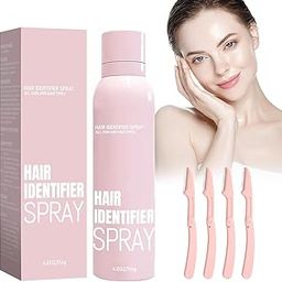 Hebrew Hair Identifier Spray for Face & Body Shaving | Skin & Body Hair Identifying Spray | Paraben Free | Face Hair Removal for Women with 4 razors,suitable for all skin types (1 set- 100ml)-15