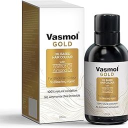 Vasmol Gold Oil based Hair colour- 110 ml, Black Colour I No Ammonia & Peroxide I Enriched with Almond & Walnut oil-image-79