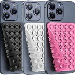 Double Sided Silicone Suction Phone Holder Mount, Silicon Accessory for iPhone and Android, Hands-Free Mirror Shower Phone Holder, TikTok Videos and Selfies (Combo C, 3PCS)-20