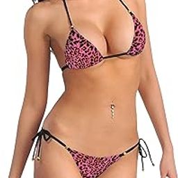 Women Animal Print Velvet Embellished Bikini Bra Panty Lingerie Set-image-8