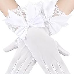 Lace Gloves Women Short Floral Gloves Fingerless Gloves Tea Party Gloves for Halloween Wedding Party-image-52