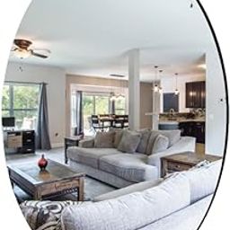 Graceful Homes Self-Adhesive Plastic Mirror Flexible Oval mirror sticker | Non-Glass large Stickers for Home| Frameless | Wall Sticker mirrors |move Lamination before use, unframed, silver-image-84