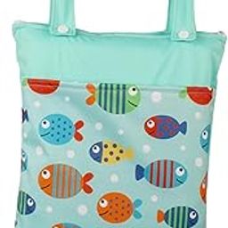 Enakshi (LABEL) Creations Baby Diaper Pouch Zipper Baby Wipe Bag for Outdoor Activities Travel Picnic Blue-image-78