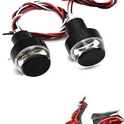 Kozdiko Motorcycle LED Indicator Dual Color Blinker Stylish Turn Signal Handle Bar Light for Honda Activa 5G-26