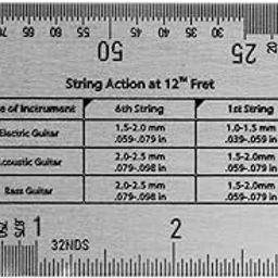 HEAVENGLOW Accurate Stainless Steel Electric/Acoustic Folk Guitar Action Ruler Setup Measuring Tools-image-65
