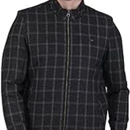 Mens Tweed Check Collar Coat-image-18