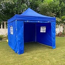 10X10ft. Heavy Duty Foldable Popup Gazebo Tent with 4 Side Cover and Gate, Camping, Pinic Portable Canopy Tent (Blue)-image-12
