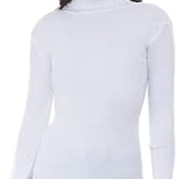 Women Super Warm Wool Solid Full Sleeves Full SleevesPullover Skivvy for Winter (Pack of 1) White-image-41