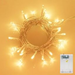 ECVV 20Ft Fairy String Lights Battery Operated, Waterproof Twinkle Christmas Tree Lights with 6 Modes for Christmas Indoor Outdoor Garden Wedding Home Decoration Warm White-image-61