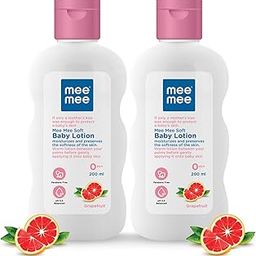 Mee Mee Baby Lotion Duo Pack of 2, 200 ml Each With Nourishing Fruit Extracts | Enriched With Chamomile And Fruit Extracts | pH balanced | Ideal For All Skin Types | For 24Hrs Moisturization-12