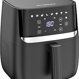AMPLESTA Xtra Large 5.7L Air Fryer Digital 1700W,8-Presets For Indian Cooking,Smart Led Touch Panel,Dishwasher-Safe Nonstick Tray,Variable Temp& Timer Control,1 Year Warranty,Matte-Black,5.7 Liter-picture-13