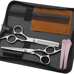 ATORSE® 8Pc Professional Salon Hair Cutting Scissors Thinner Barber Shears Razor Kit-image-26